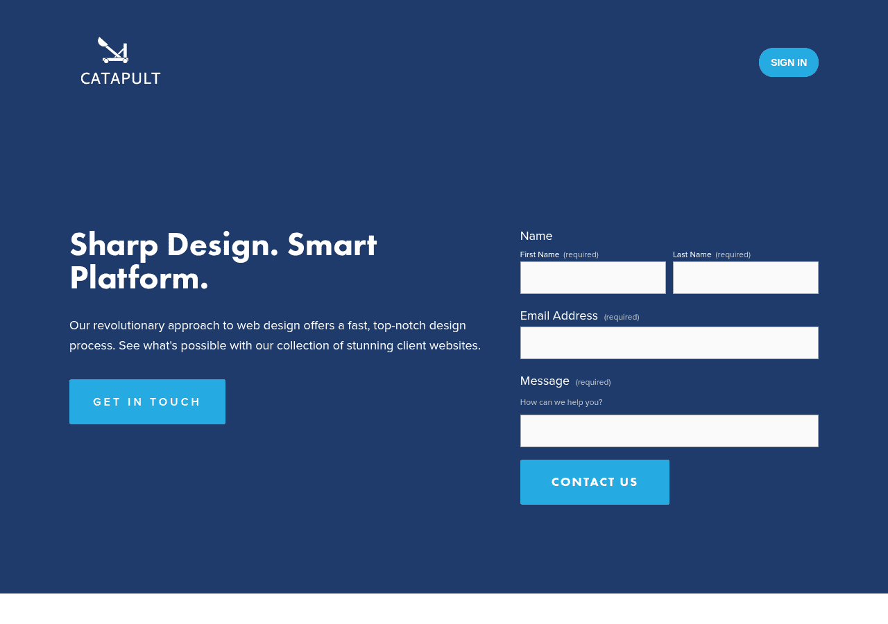 Screenshot of catapultmysite.com