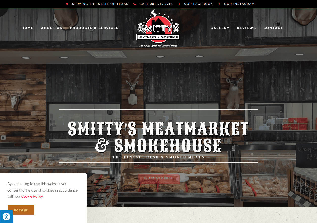 Screenshot of smittysmeat.com