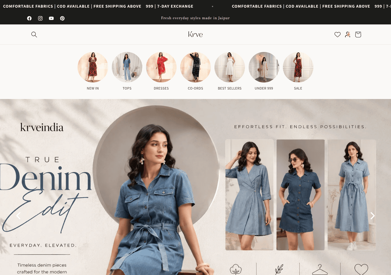 Screenshot of krveindia.com