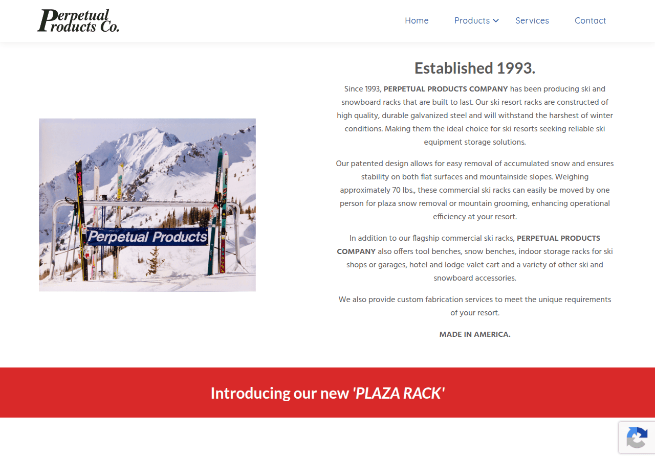 Screenshot of perpetualproductsco.com