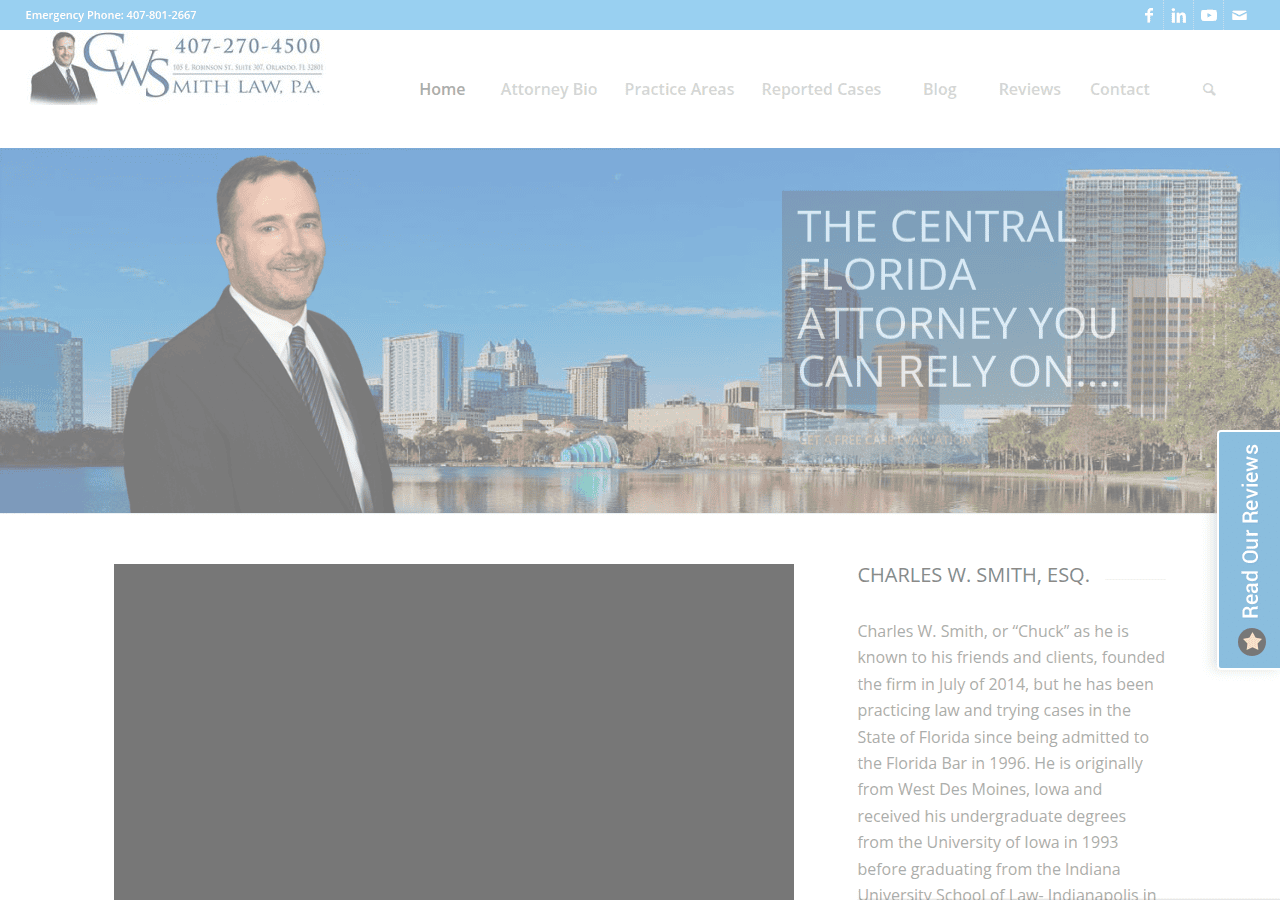 Screenshot of cwsmithlaw.com