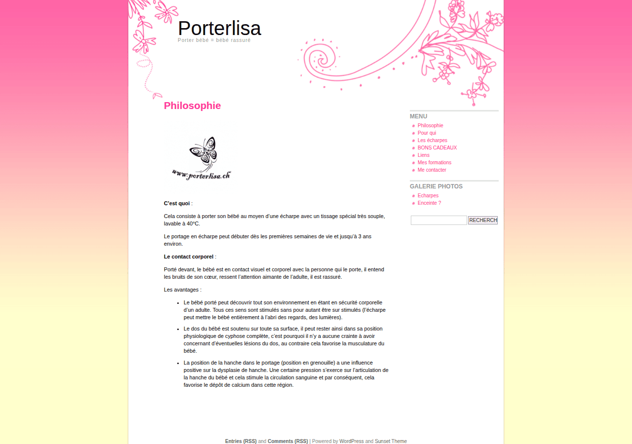Screenshot of porterlisa.ch