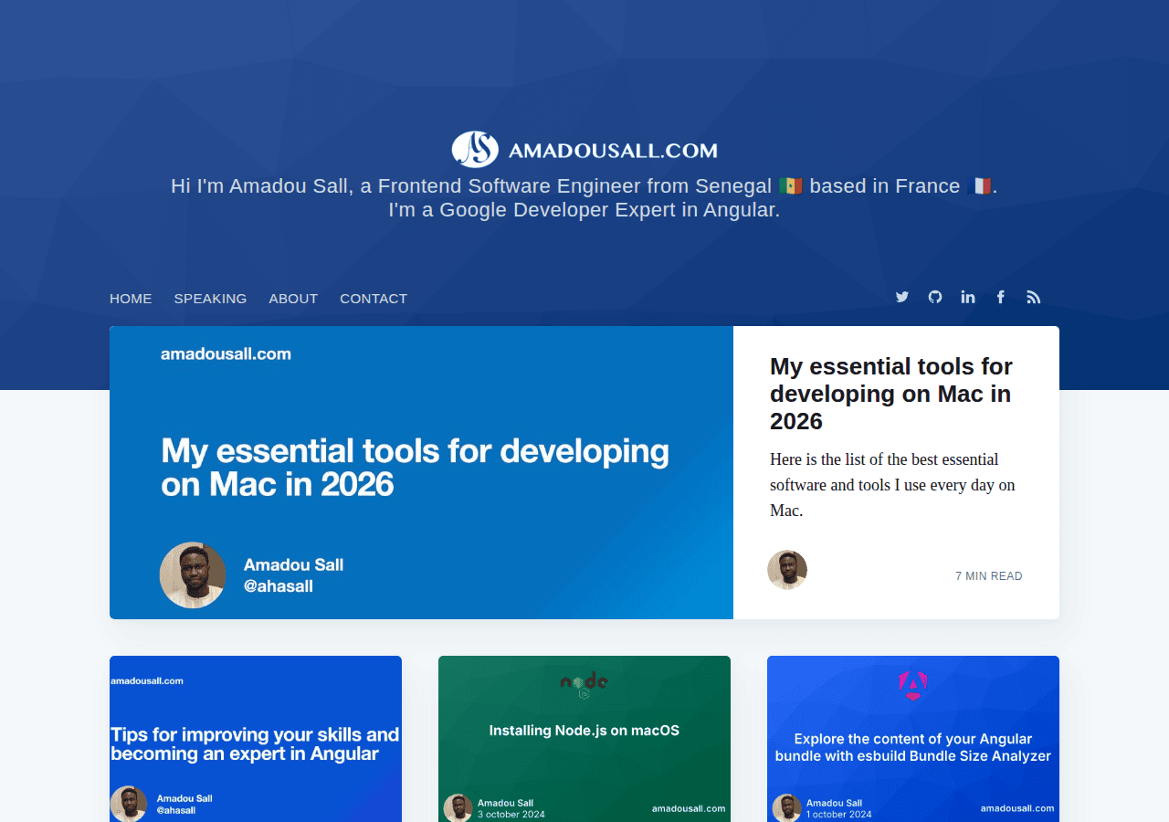 Screenshot of amadousall.com