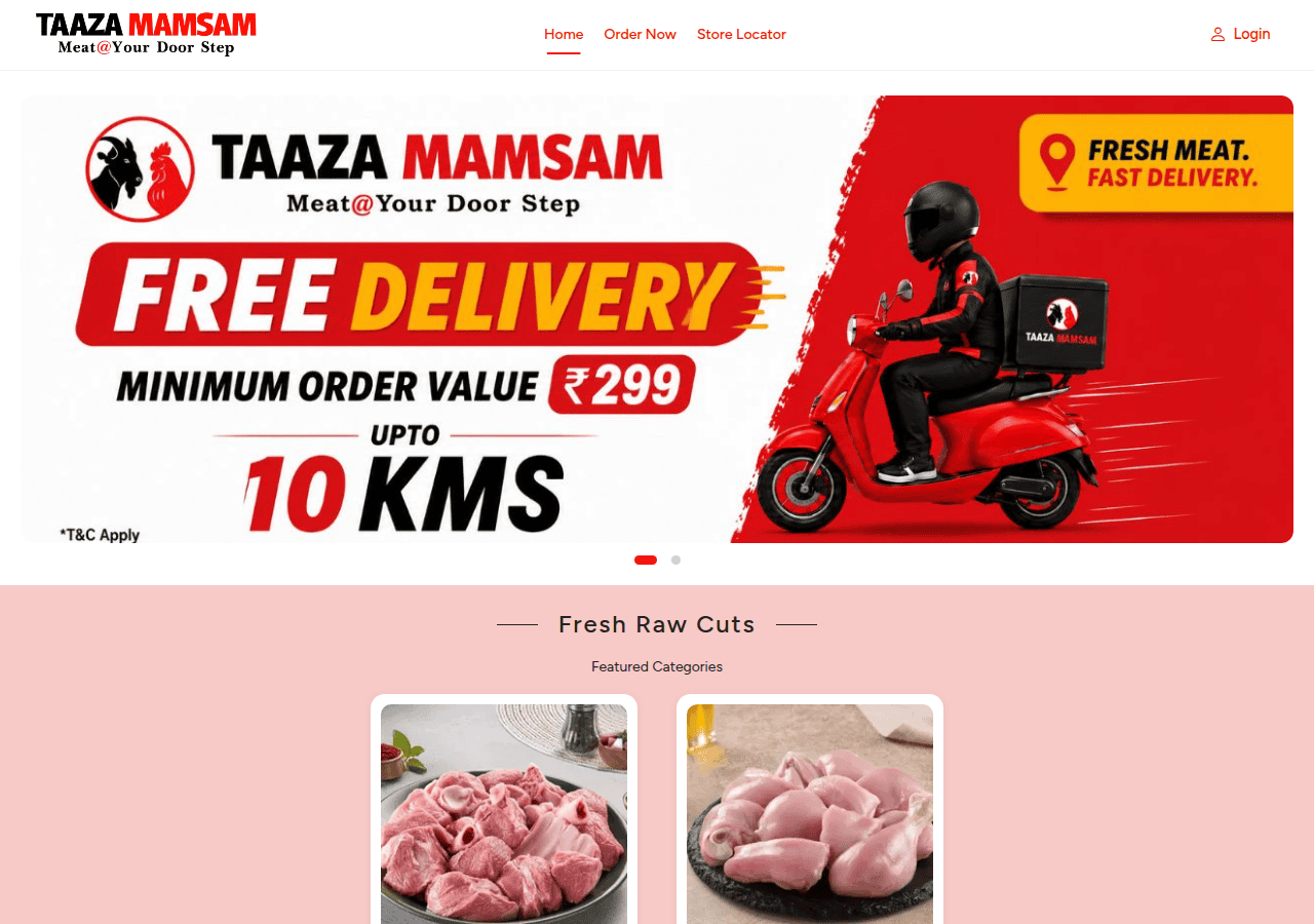Screenshot of taazamamsam.com