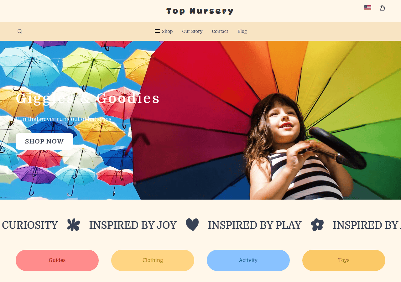 Screenshot of topnursery.shop