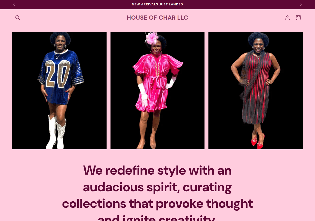 Screenshot of houseofcharbtq.com