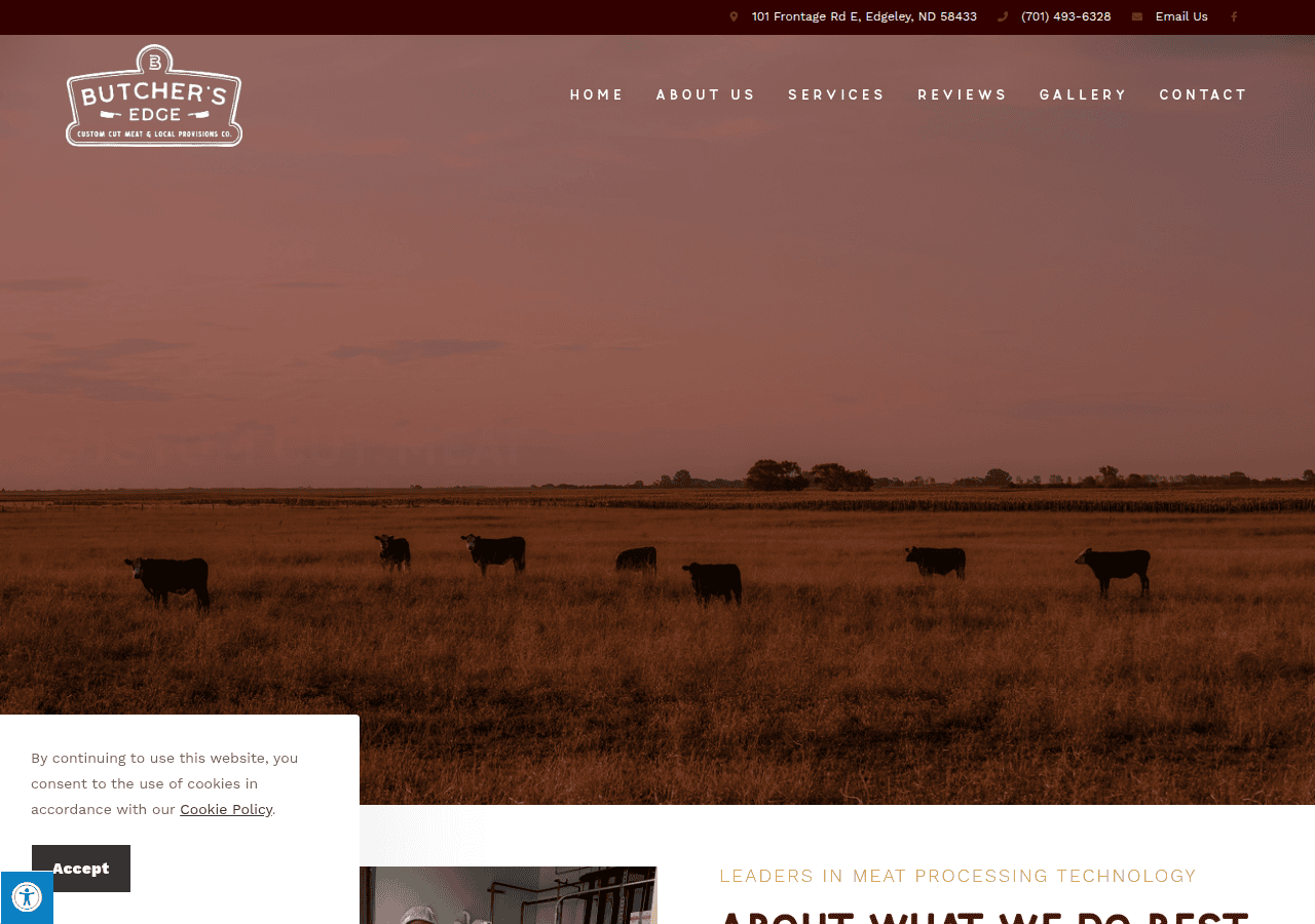 Screenshot of butchersedgellc.com