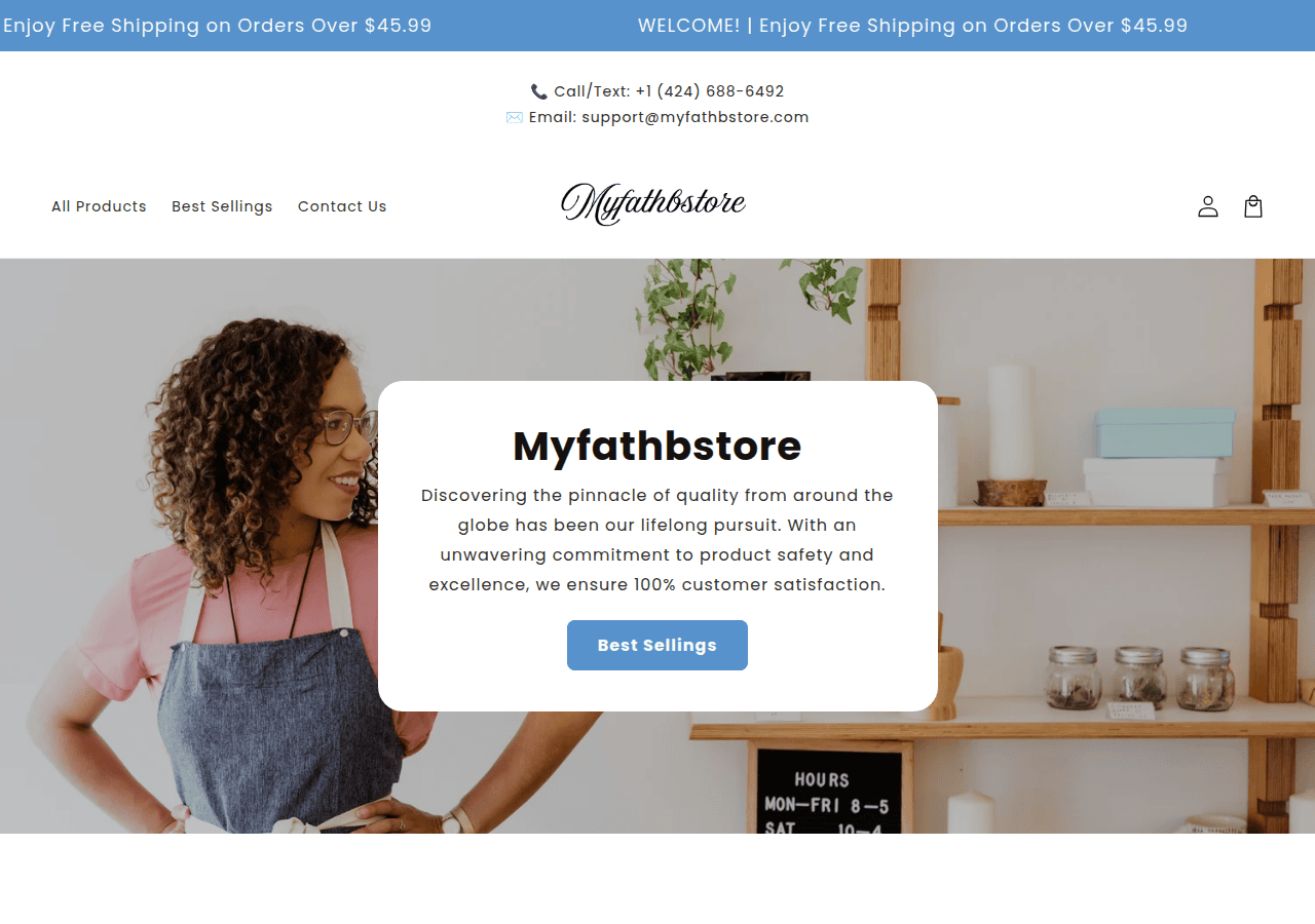 Screenshot of myfathbstore.com