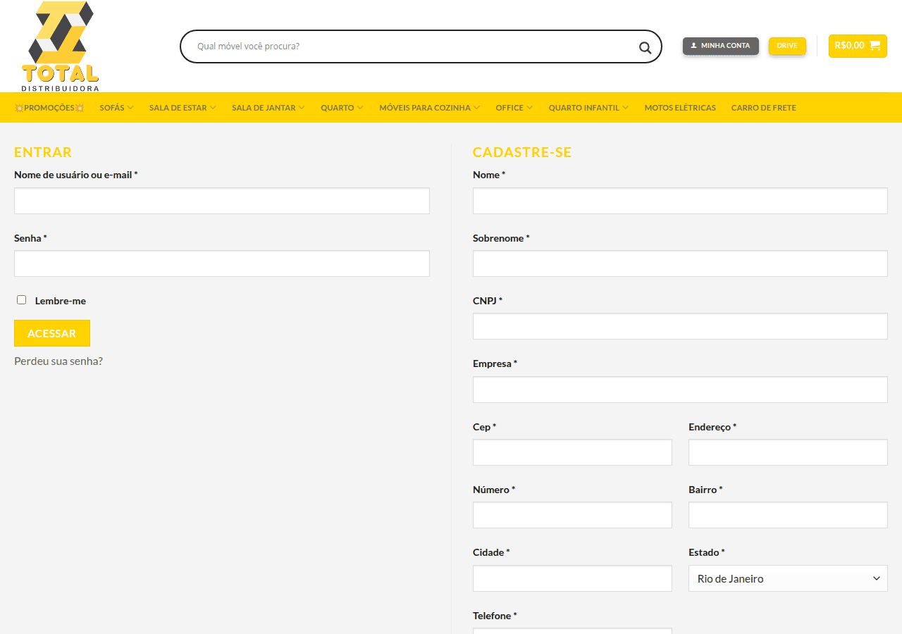 Screenshot of totaldistribuicaorj.com.br