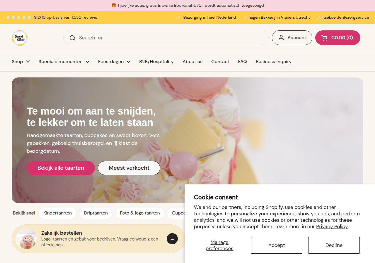 Screenshot of sweet-vibes.com