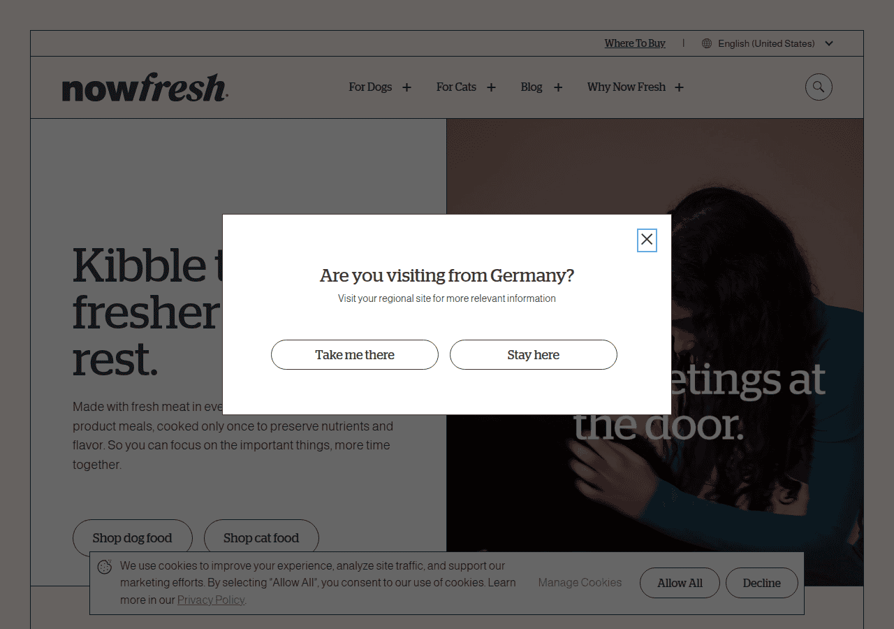 Screenshot of nowfresh.com