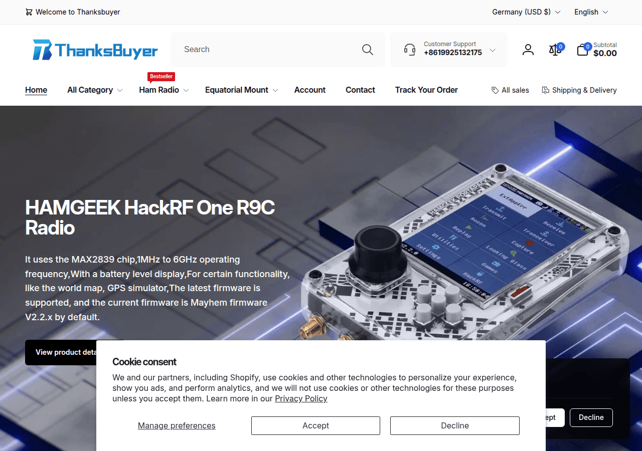 Screenshot of thanksbuyer.com