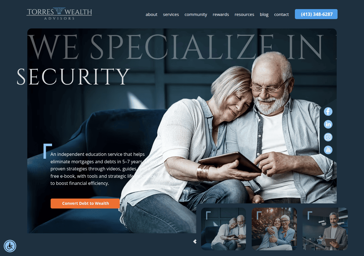 Screenshot of torreswealthadvisors.com