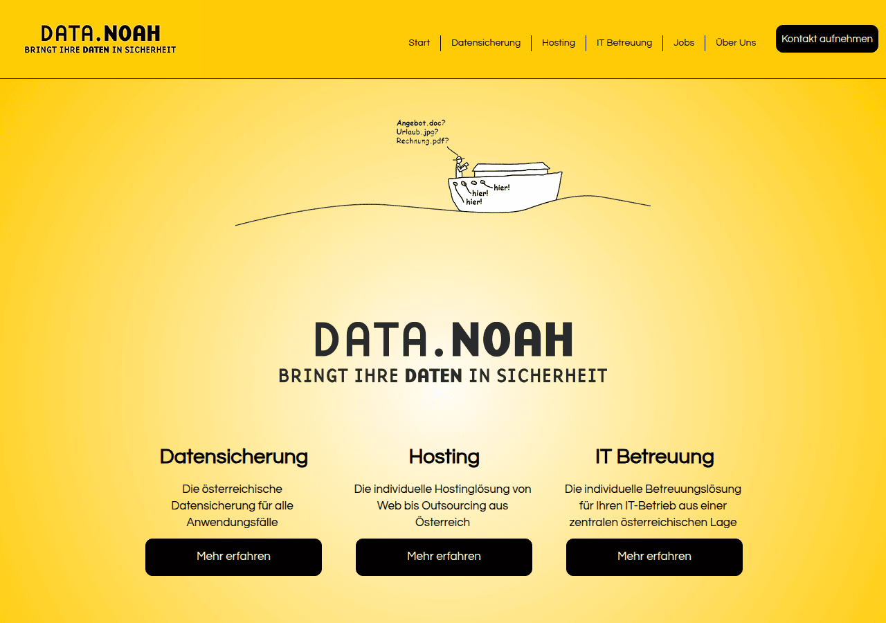 Screenshot of datanoah.at