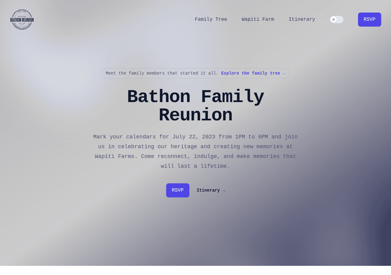 Screenshot of bathonfamilyreunion.com