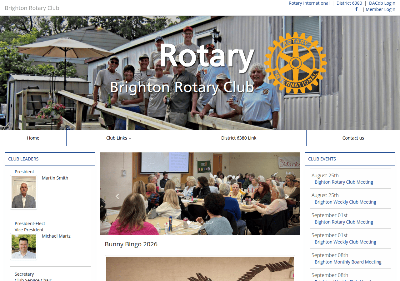 Screenshot of brightonrotary.org