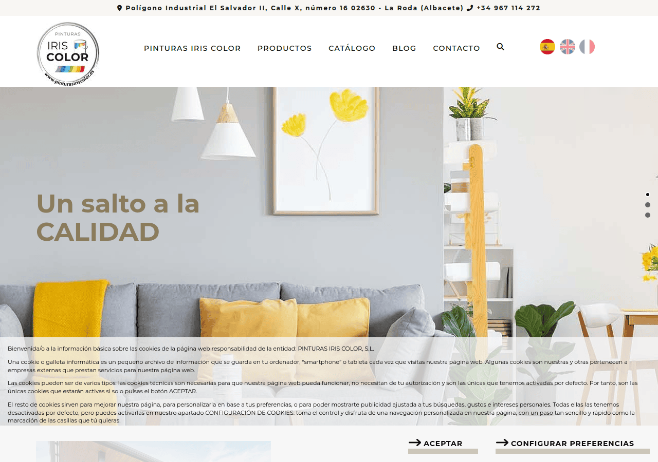 Screenshot of pinturasiriscolor.es