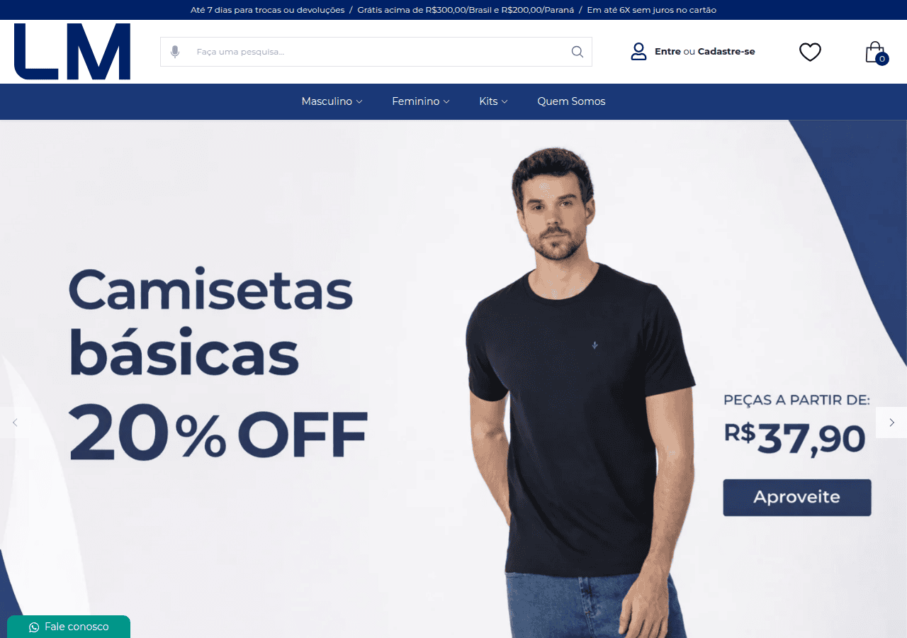 Screenshot of lojaslm.com.br