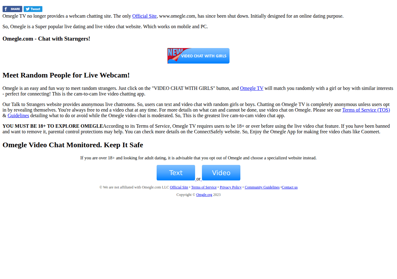 Screenshot of omgle.org