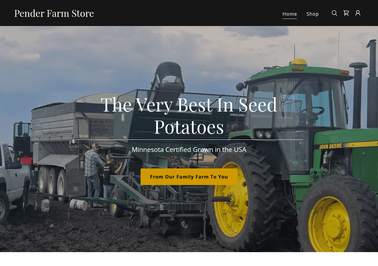 Screenshot of penderfarmstore.com