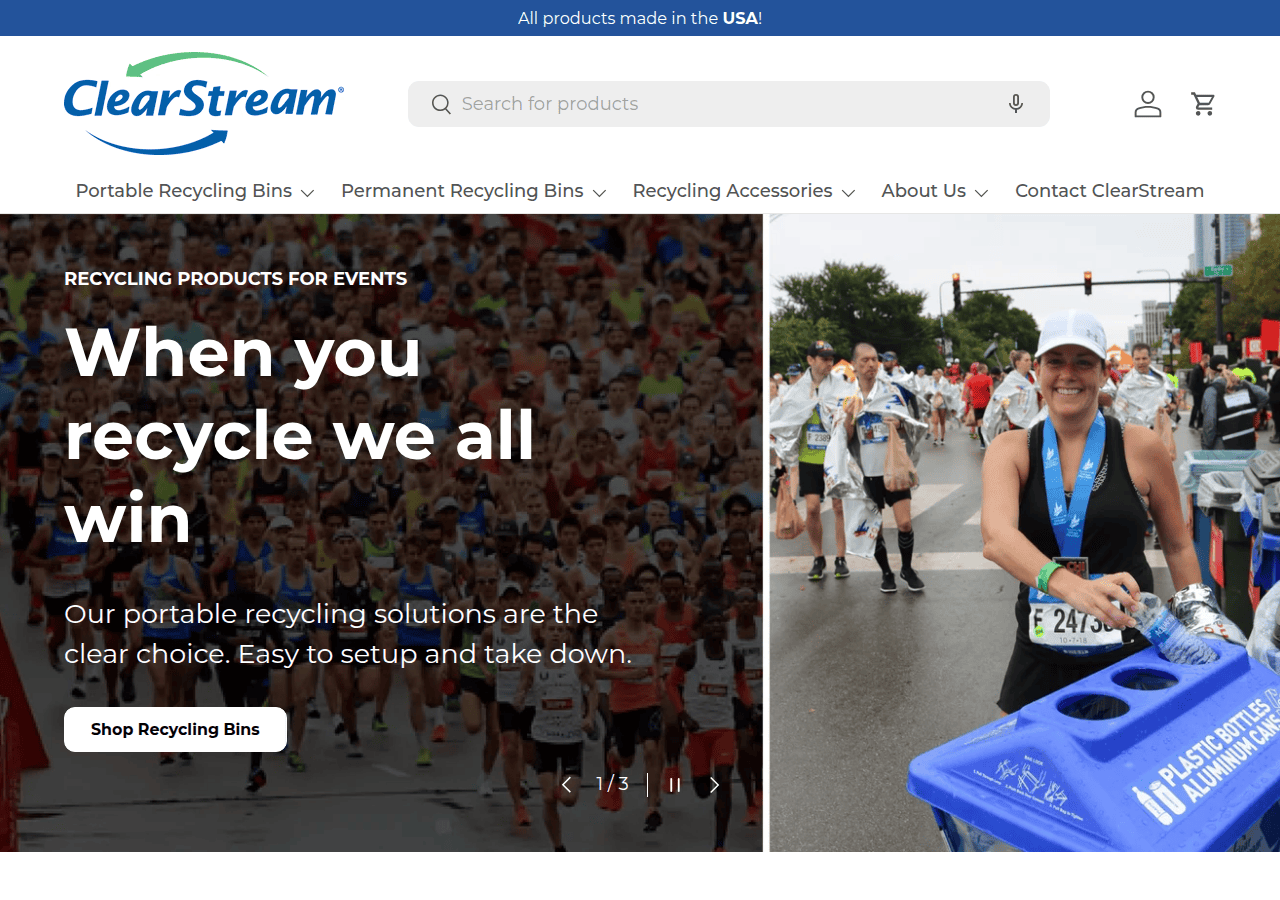 Screenshot of clearstreamrecycling.com