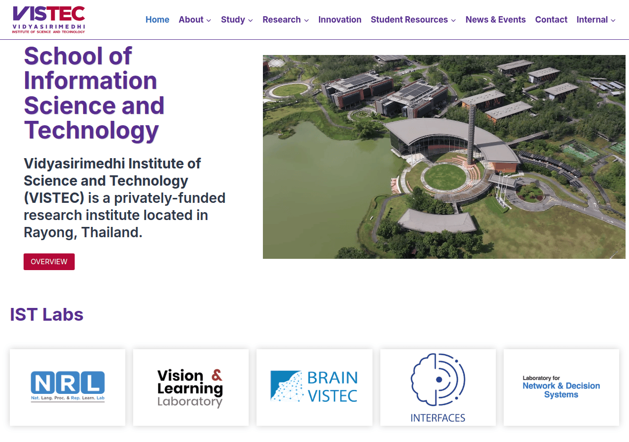 Screenshot of vistec.ist