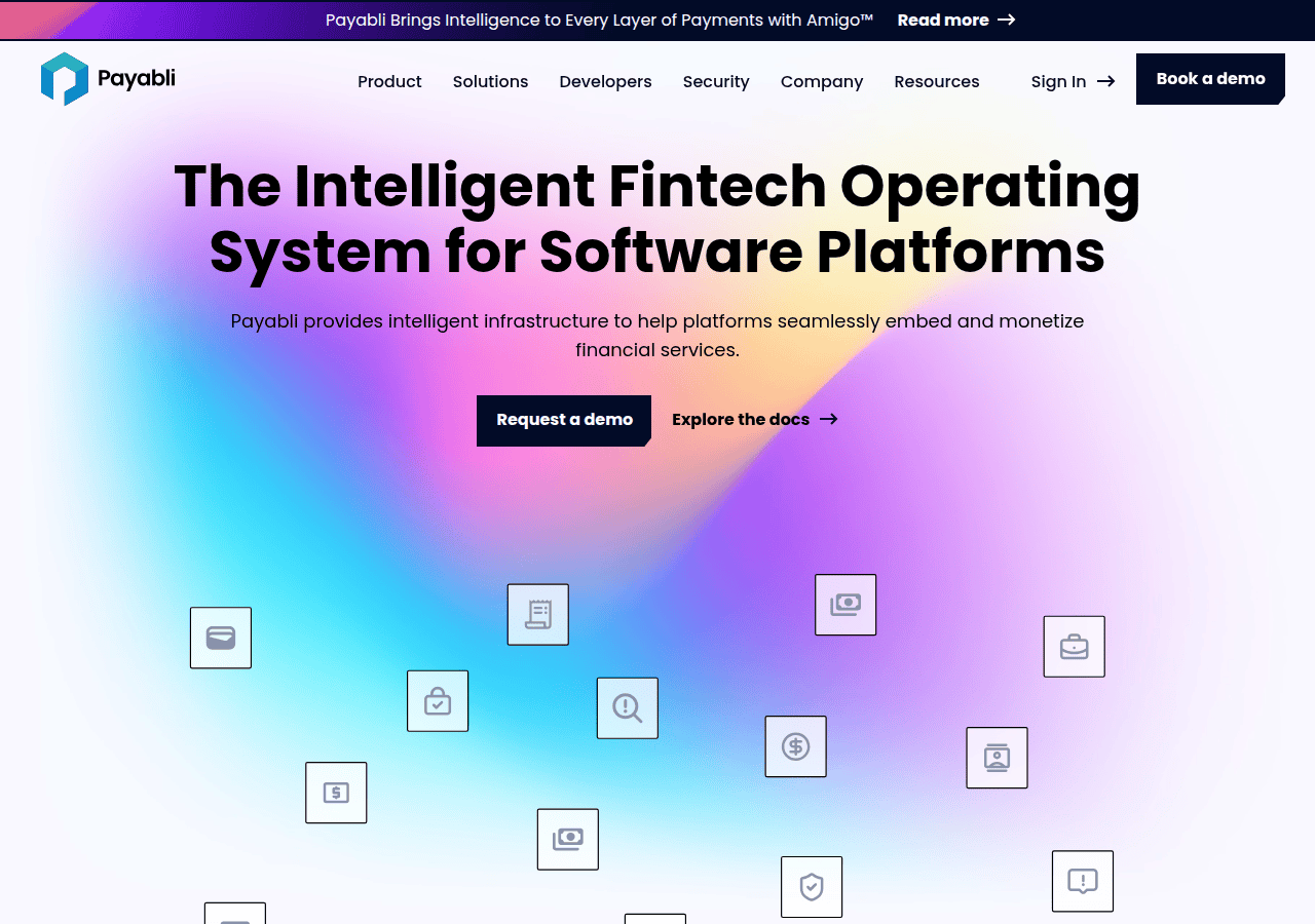 Screenshot of payabli.com