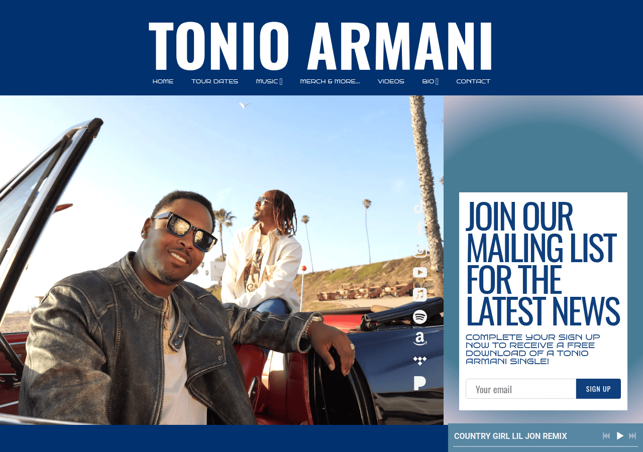 Screenshot of iamtonioarmani.com