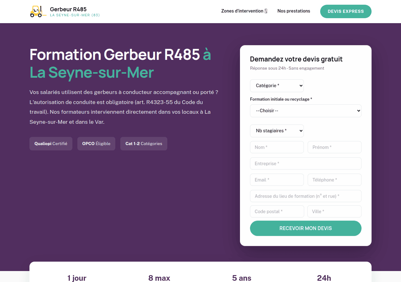 Screenshot of formation-r485-la-seyne-sur-mer.fr