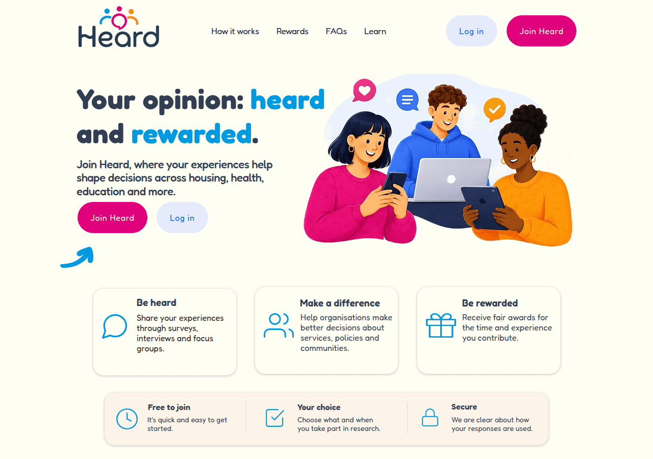 Screenshot of heardpanel.com