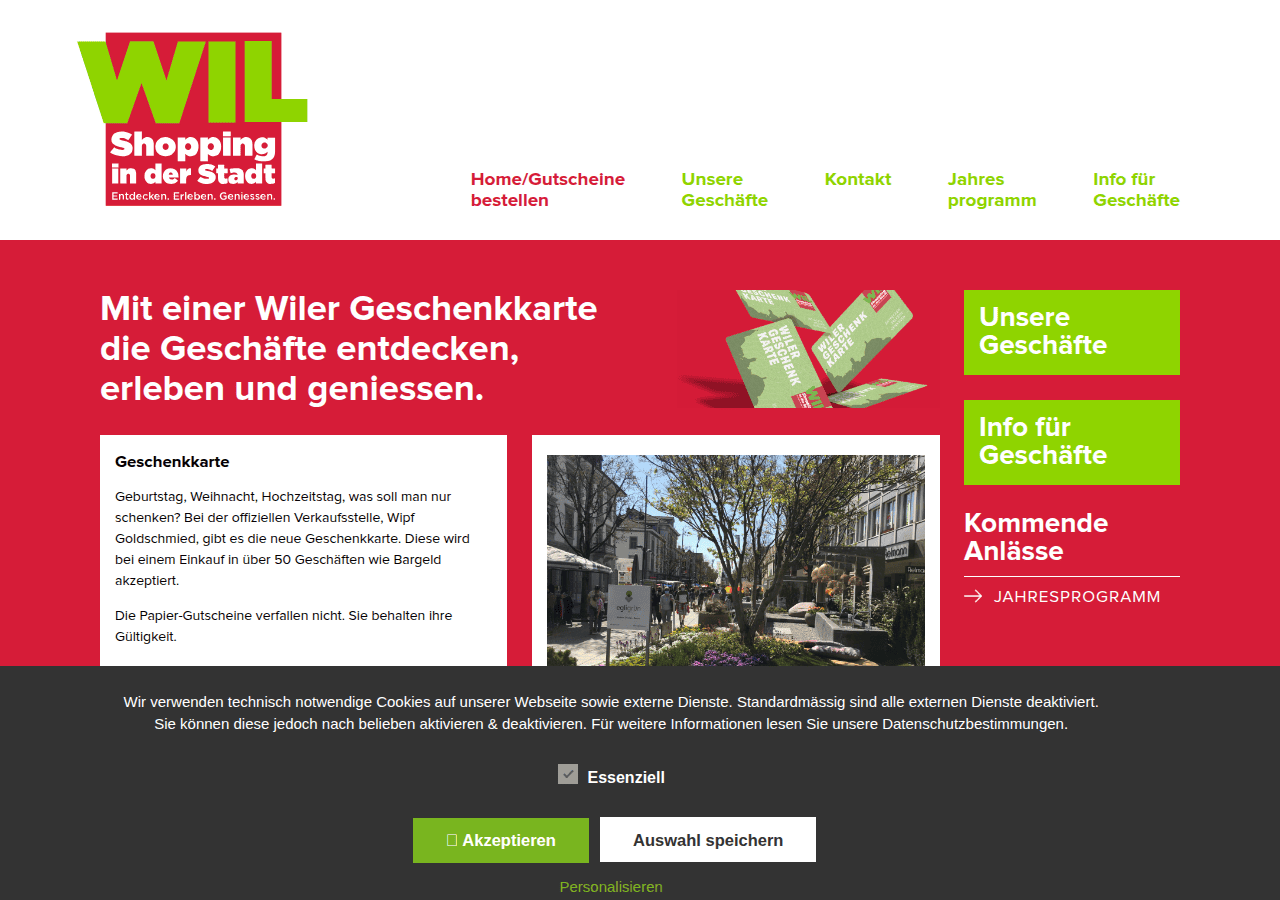 Screenshot of wil-shopping.ch