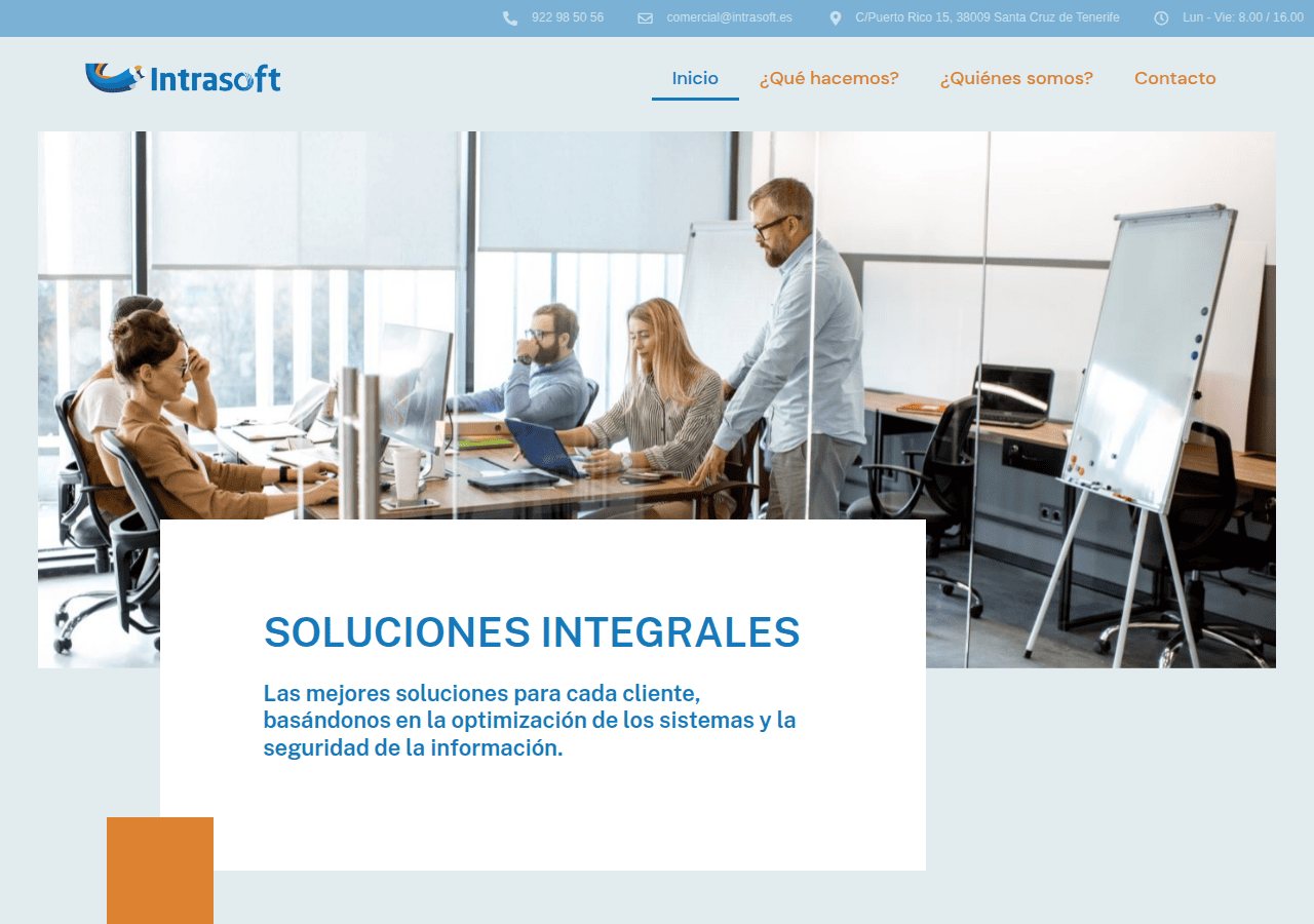 Screenshot of intrasoft.es