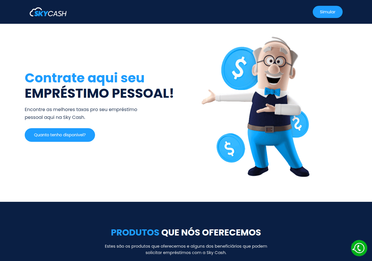 Screenshot of skycash.com.br