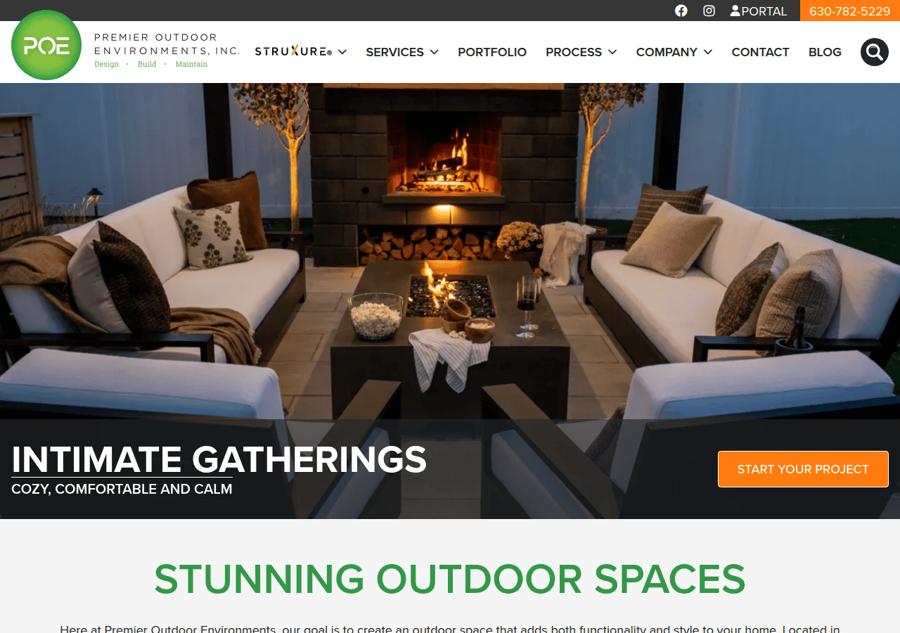 Screenshot of premieroutdoorenvironments.com