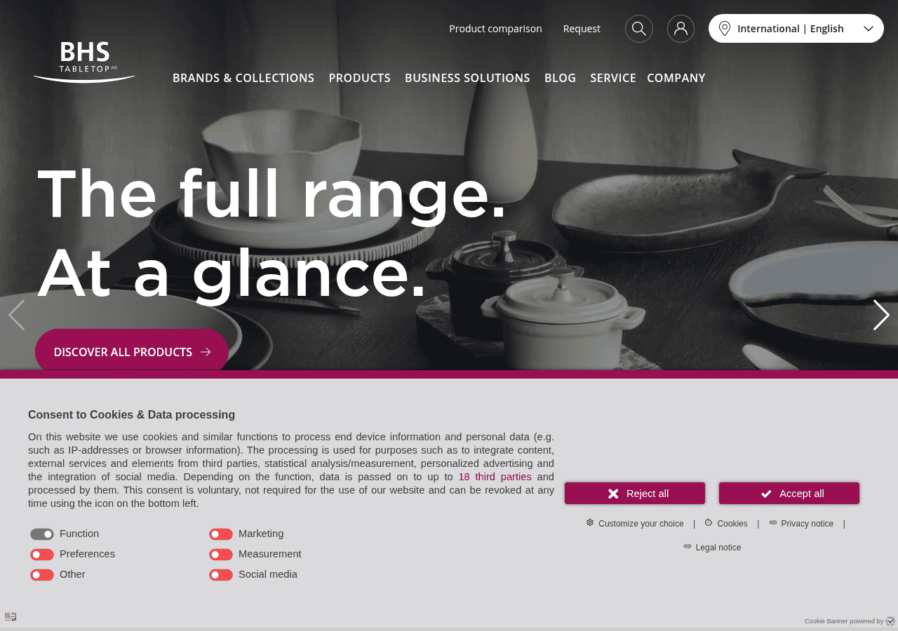 Screenshot of bhs-tabletop.com