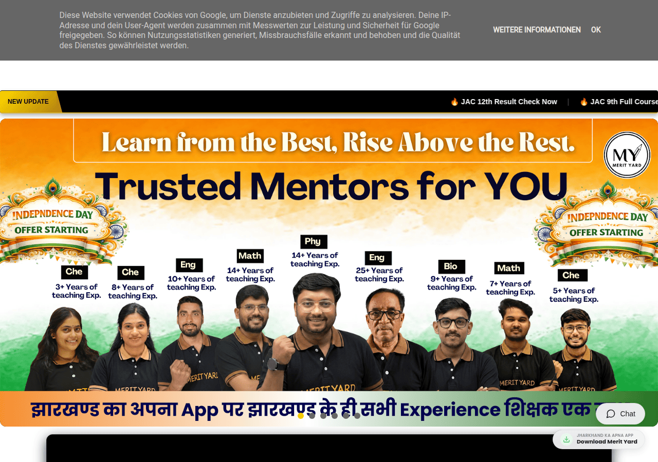Screenshot of merityard.com