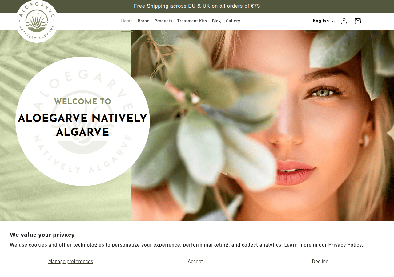 Screenshot of aloegarve.com