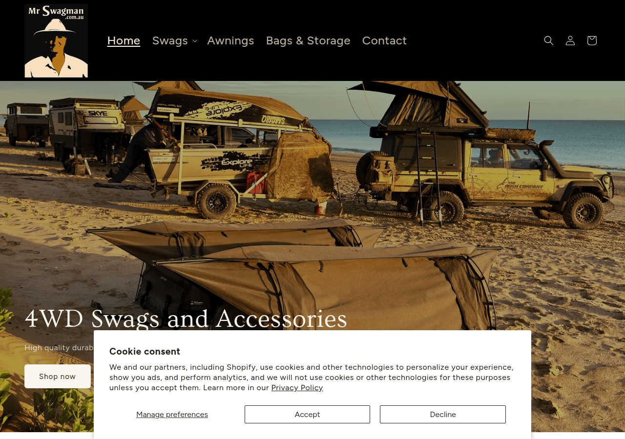Screenshot of mrswagman.com.au