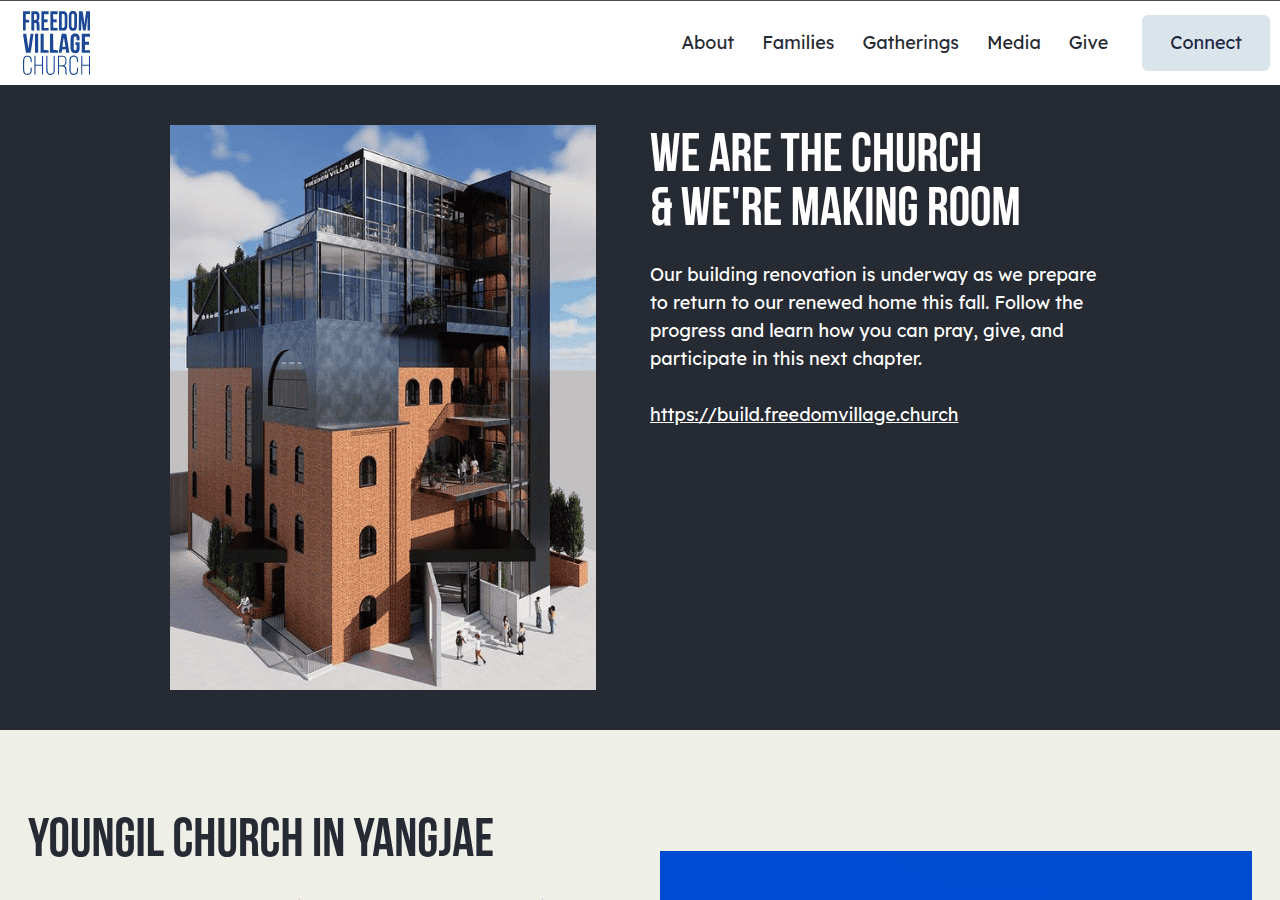 Screenshot of freedomvillage.church