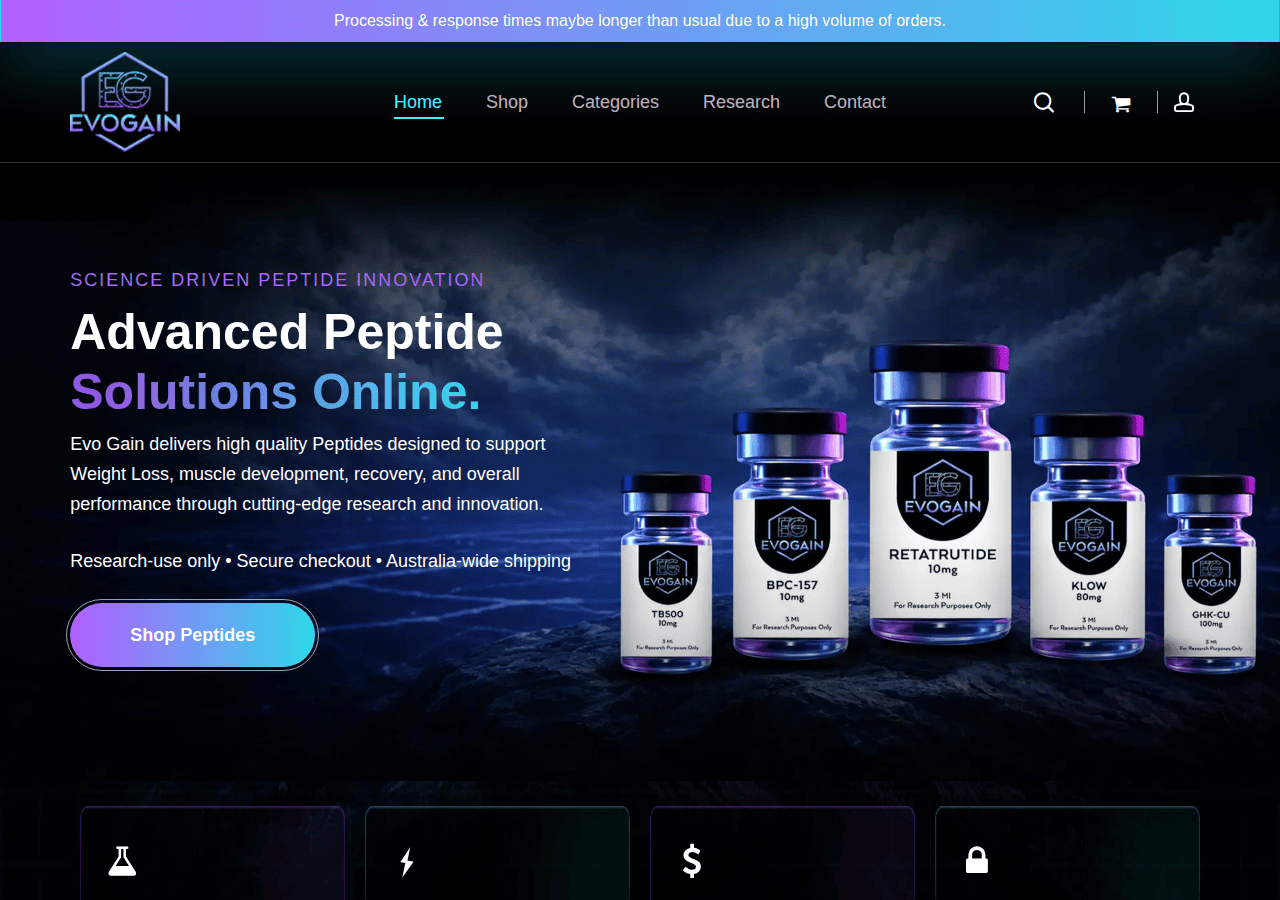 Screenshot of evogain.net