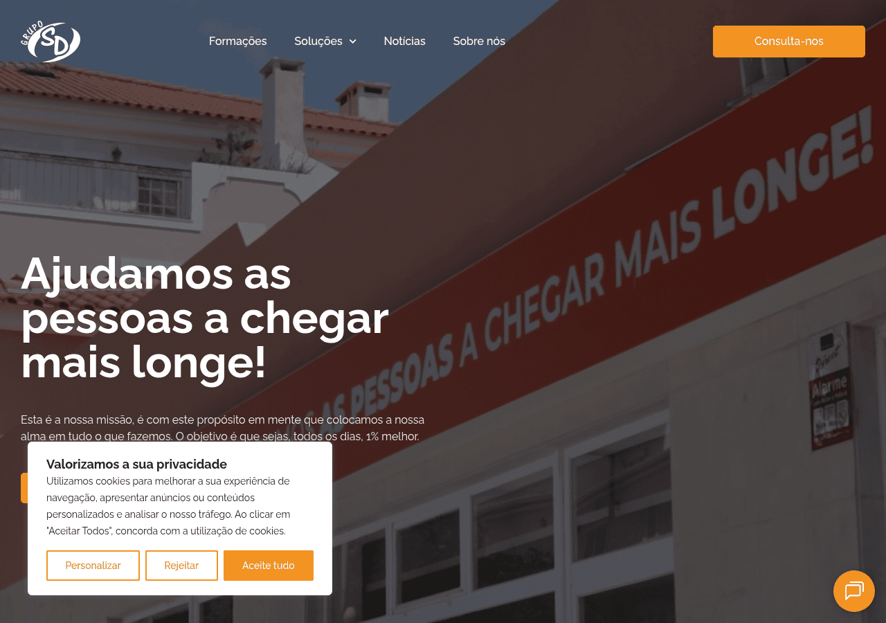 Screenshot of gruposd.pt