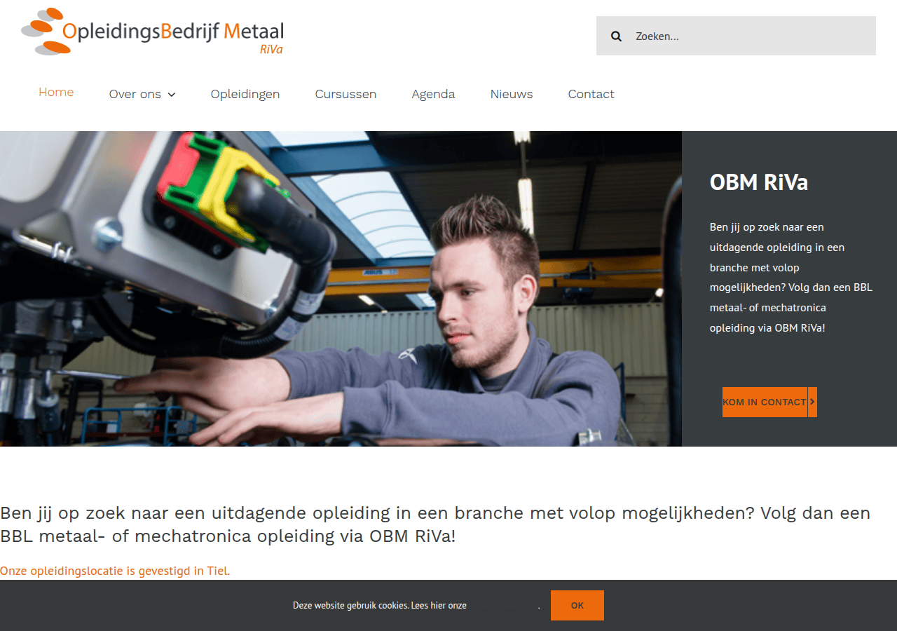 Screenshot of obm-riva.nl