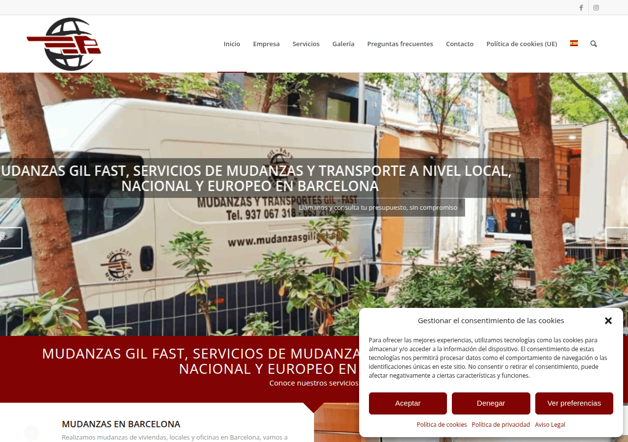 Screenshot of mudanzasgilfast.com