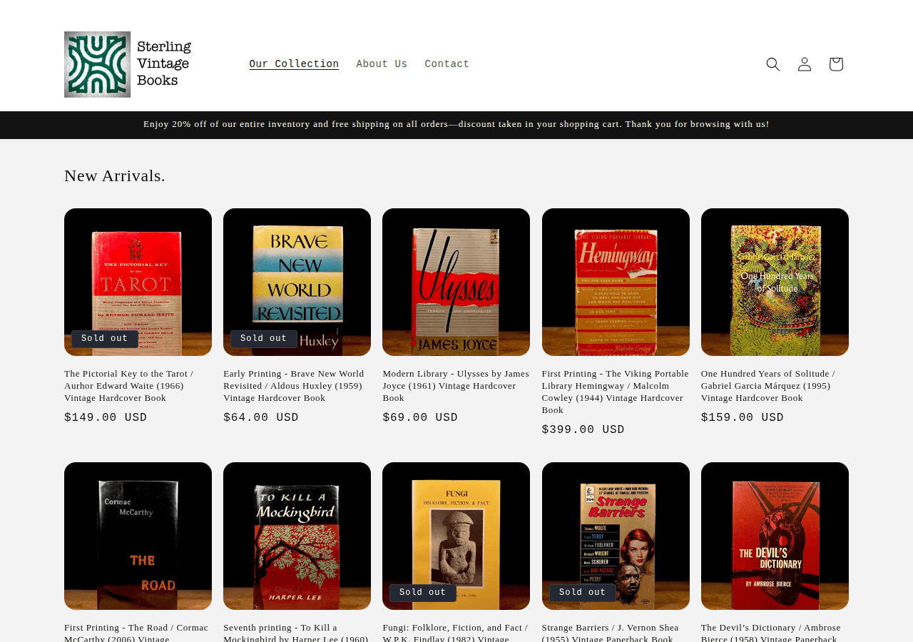 Screenshot of sterlingvintagebooks.com