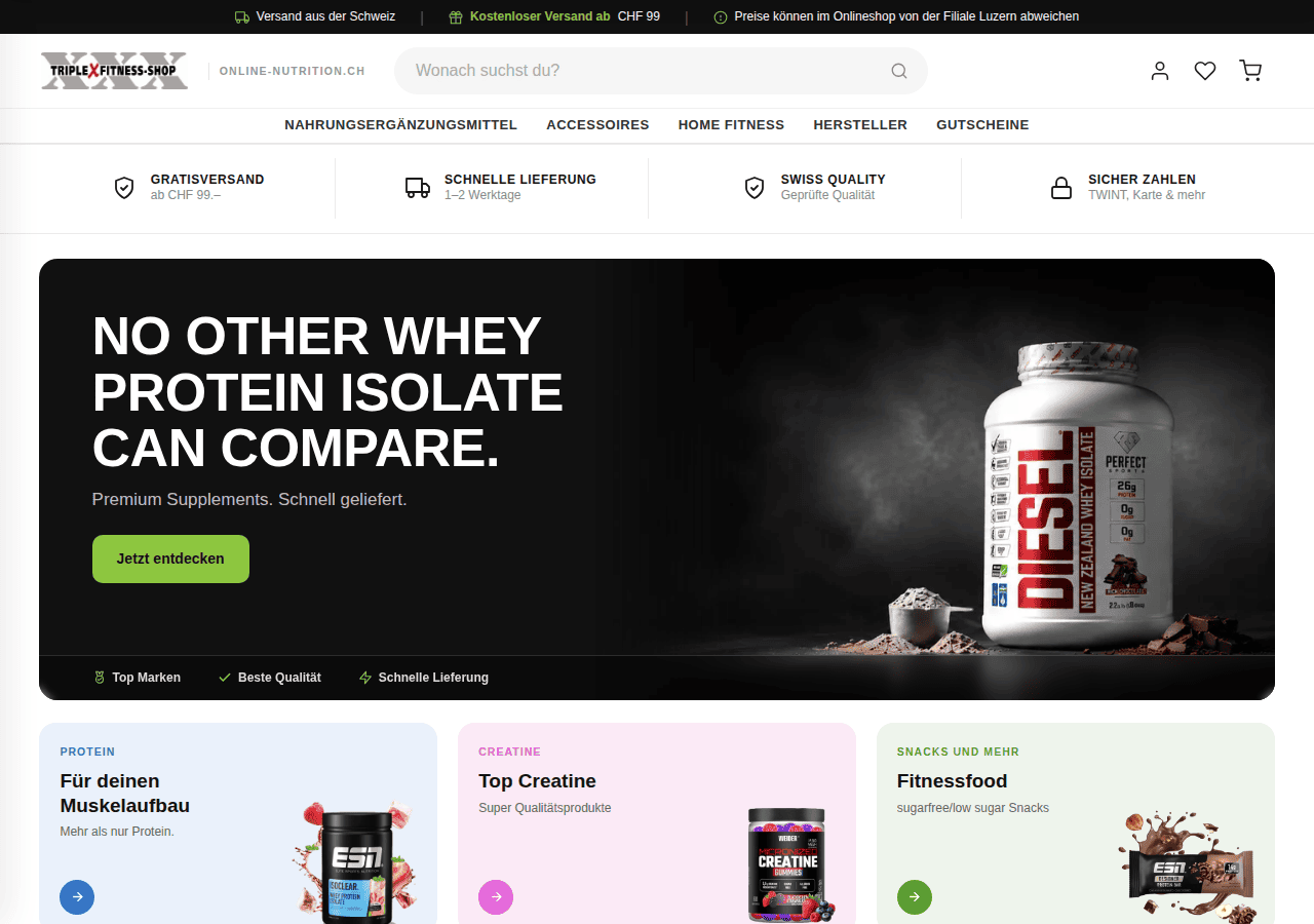 Screenshot of online-nutrition.ch