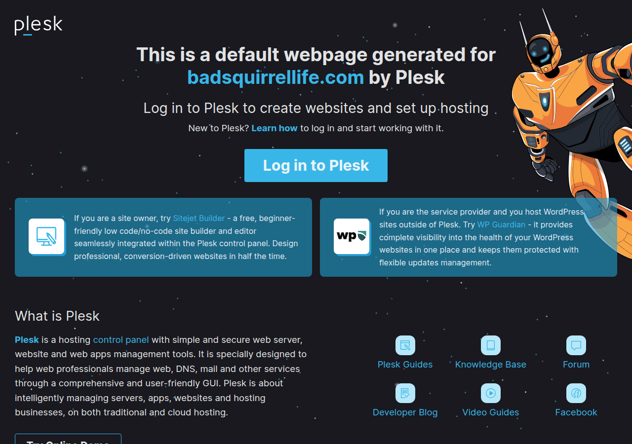 Screenshot of badsquirrellife.com