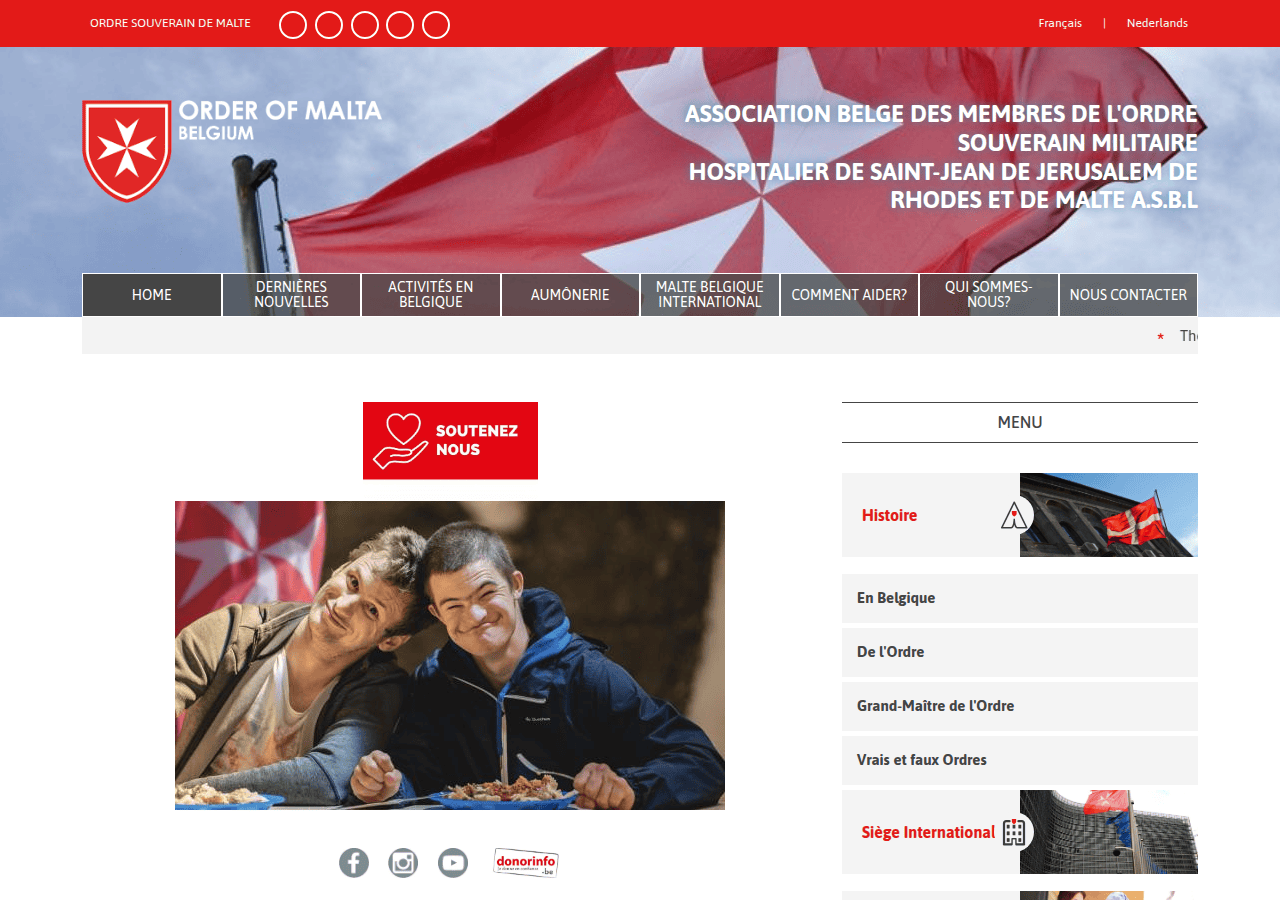 Screenshot of ordevanmaltabelgie.org