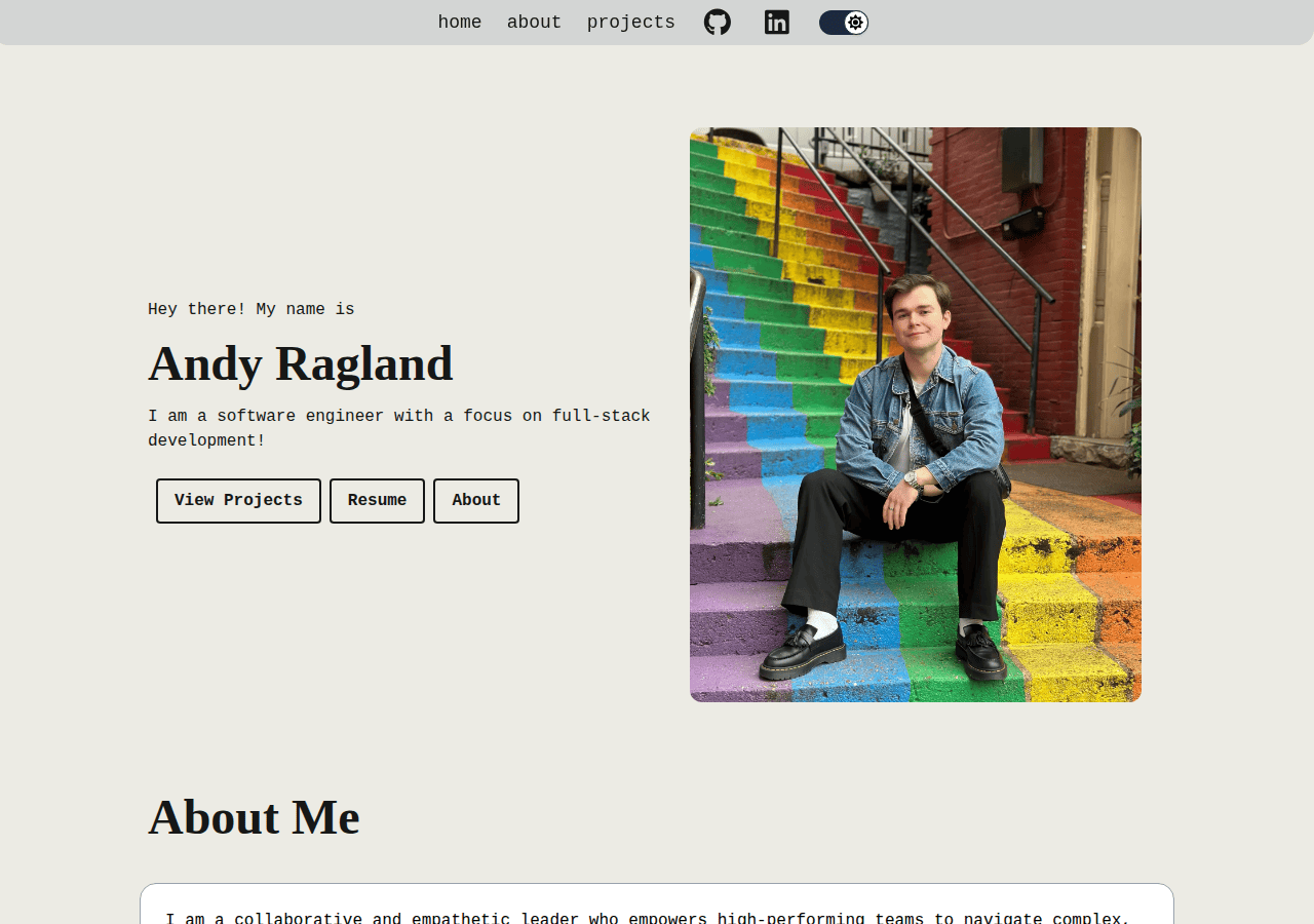 Screenshot of andyragland.com