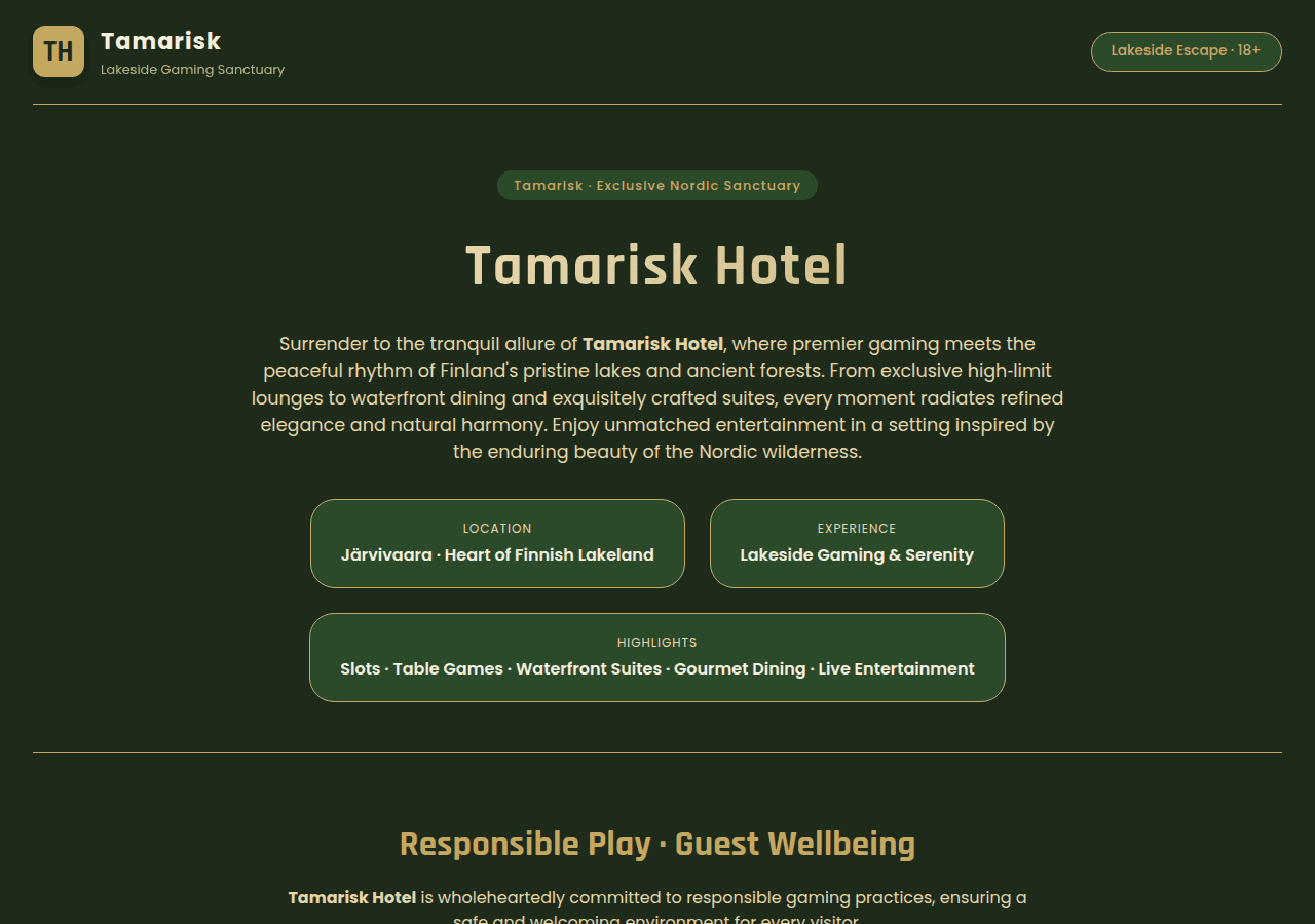 Screenshot of tamariskhotel.com