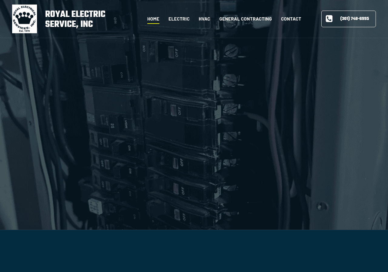 Screenshot of royalelectricservice.com